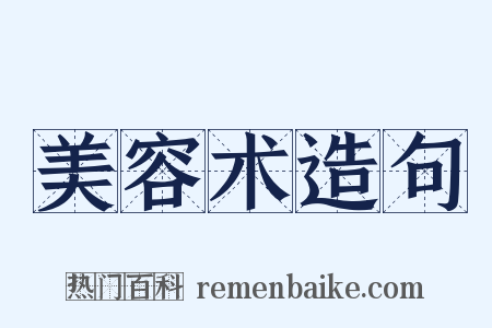 美容术造句是什么意思的图片